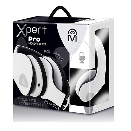 M Xpert DJ Headphones with Microphone - White