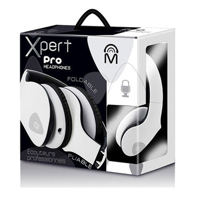 M Xpert DJ Headphones with Microphone - White