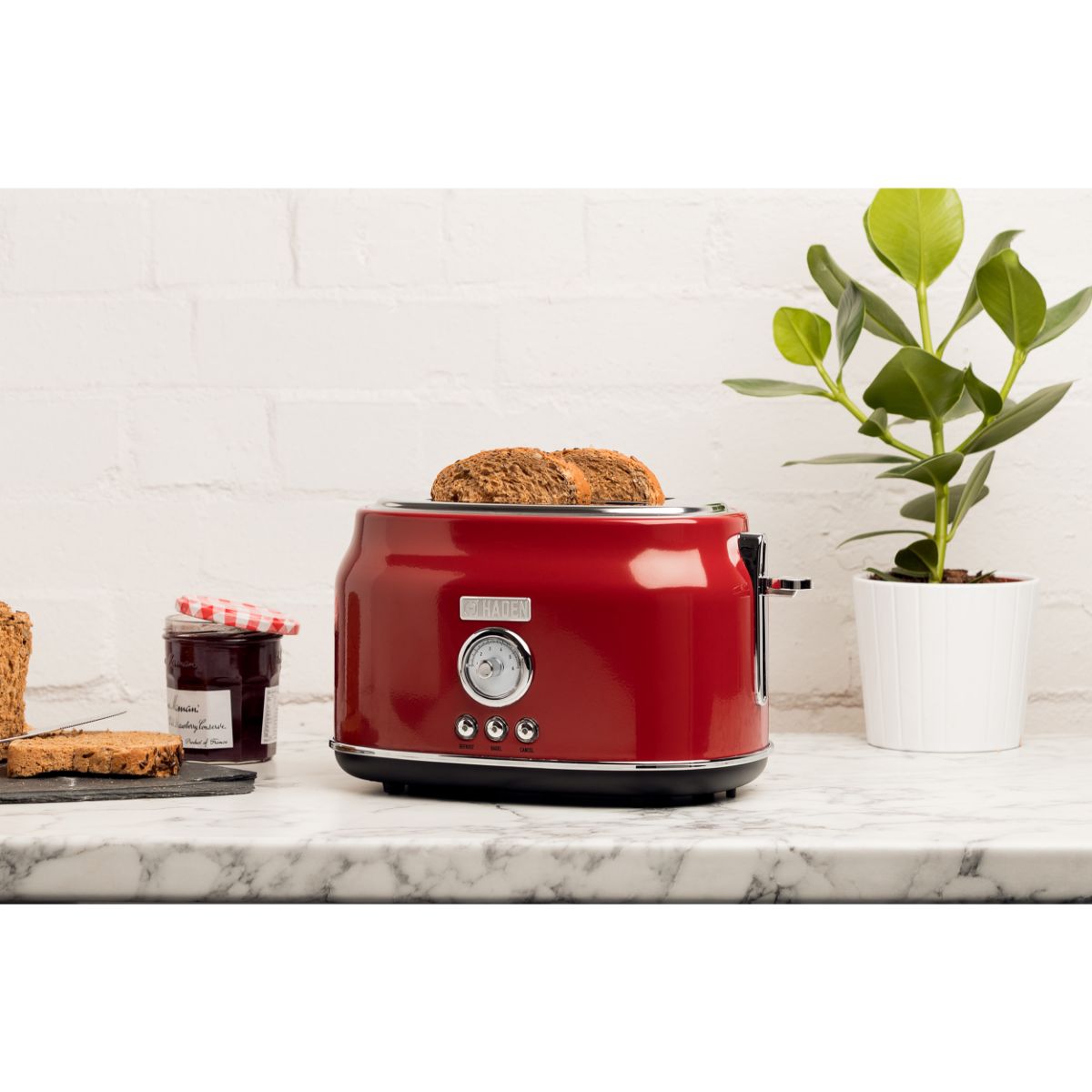 Haden Dorset 2-Slice Wide Slot Toaster - Red