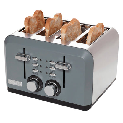 Haden Perth 4-Slice Wide Slot Toaster - Grey