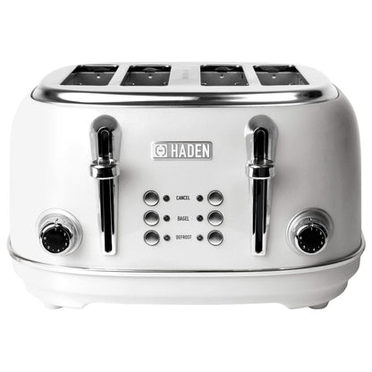 Haden Heritage 4-Slice Wide Slot Toaster - White