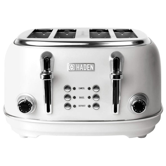 Haden Heritage 4-Slice Wide Slot Toaster - White