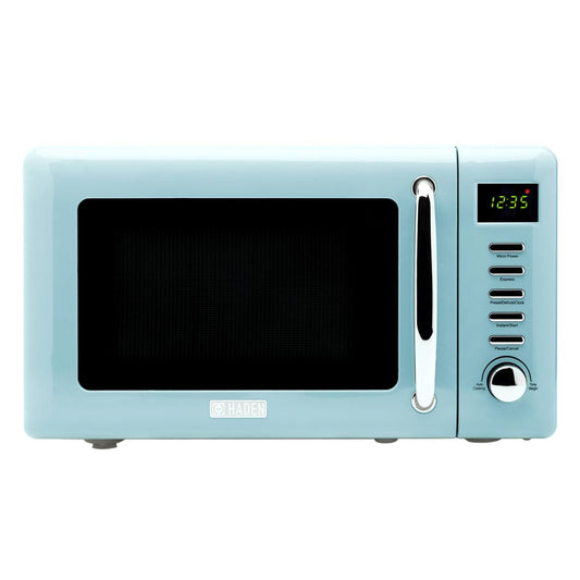 Haden Heritage 700W Microwave w. Settings - Turquoise Blue