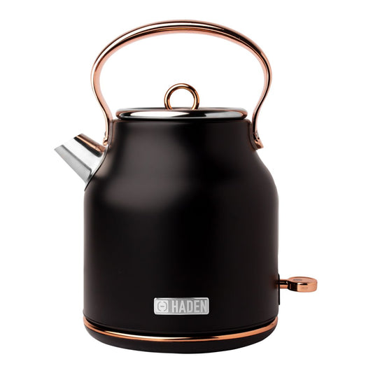 Haden Heritage 1.7L Electric Kettle - Black and Copper