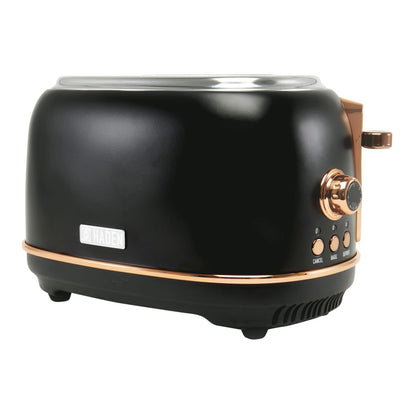 Haden Heritage 2-Slice Wide Slot Toaster - Black & Copper