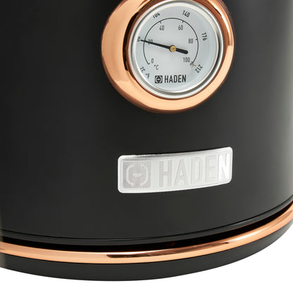 Haden Dorset 1.7L Electric Kettle - Black & Copper
