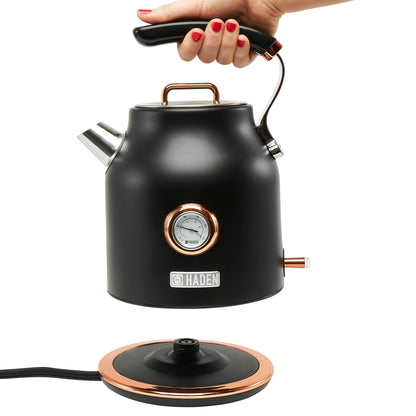 Haden Dorset 1.7L Electric Kettle - Black & Copper