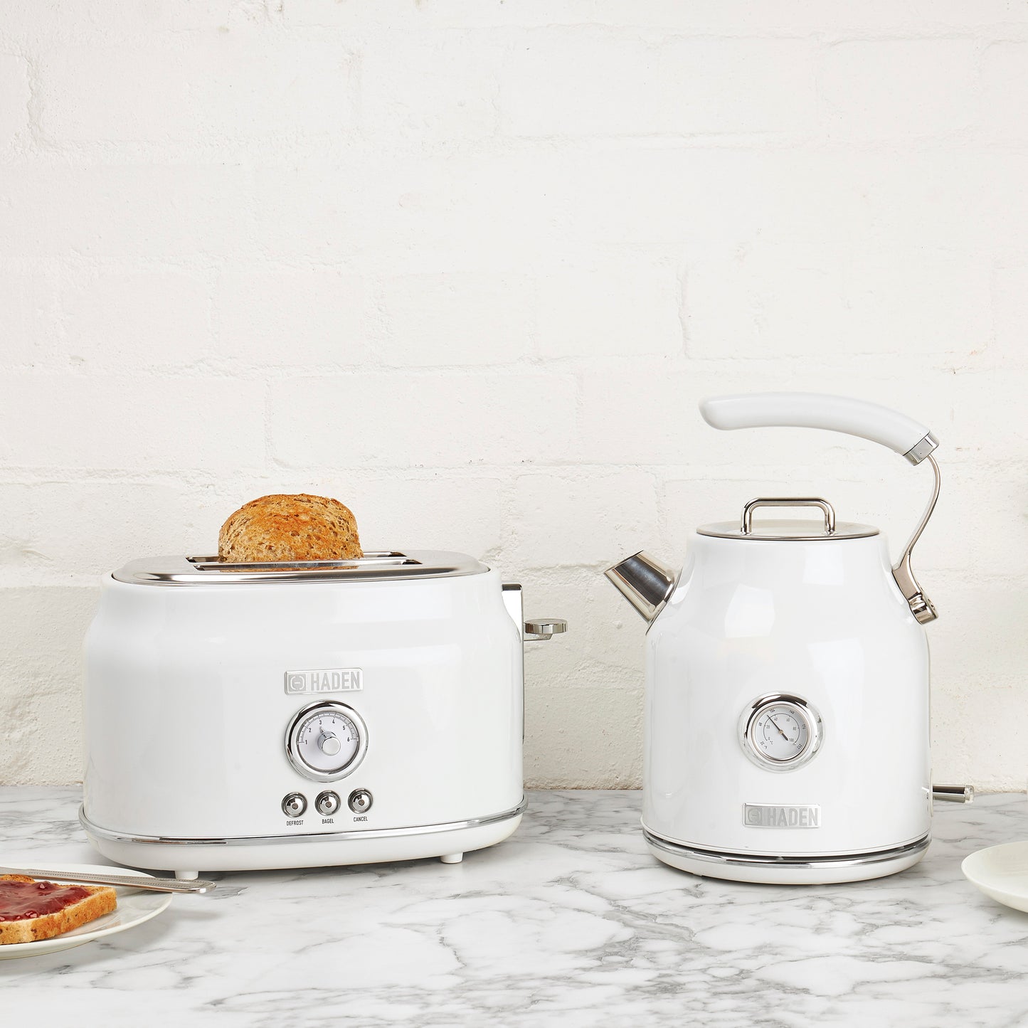 Haden Dorset 2-Slice Wide Slot Toaster - Ivory