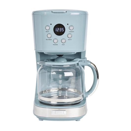 Haden Brighton Programmable Coffee Maker - Sky Blue and Chrome