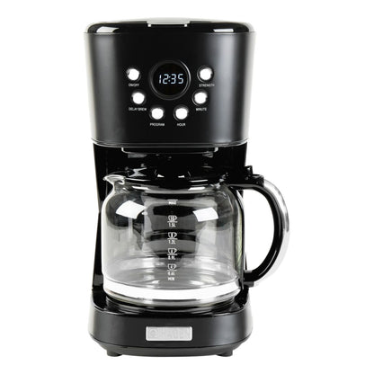 Haden 12-Cup Programmable Coffee Maker - Black & Chrome