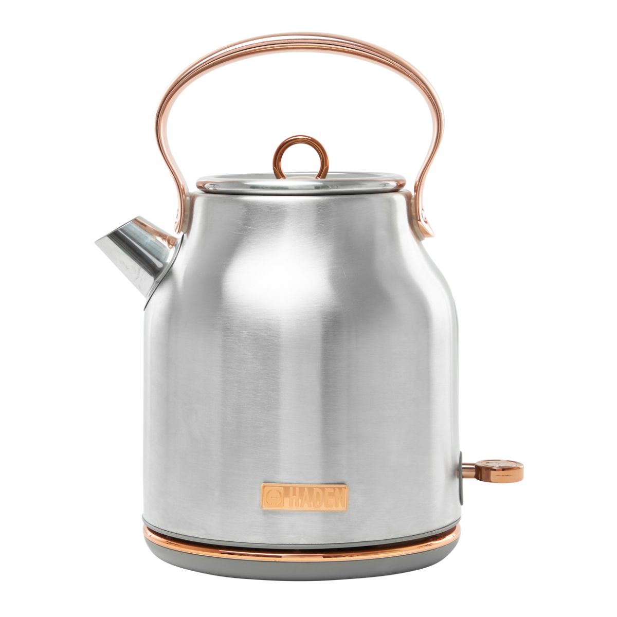 Haden Heritage 1.7L Electric Kettle - Steel & Copper