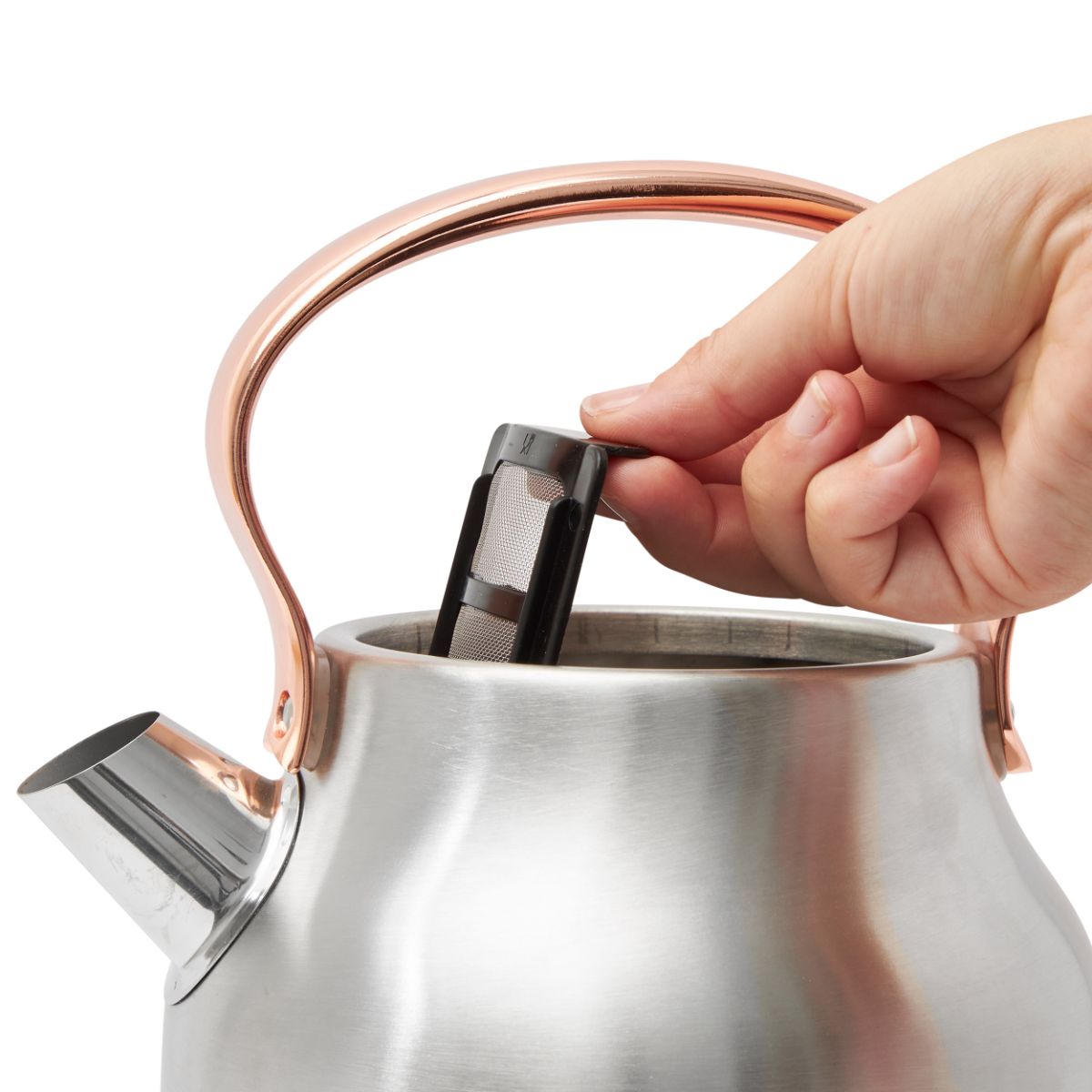 Haden Heritage 1.7L Electric Kettle - Steel & Copper