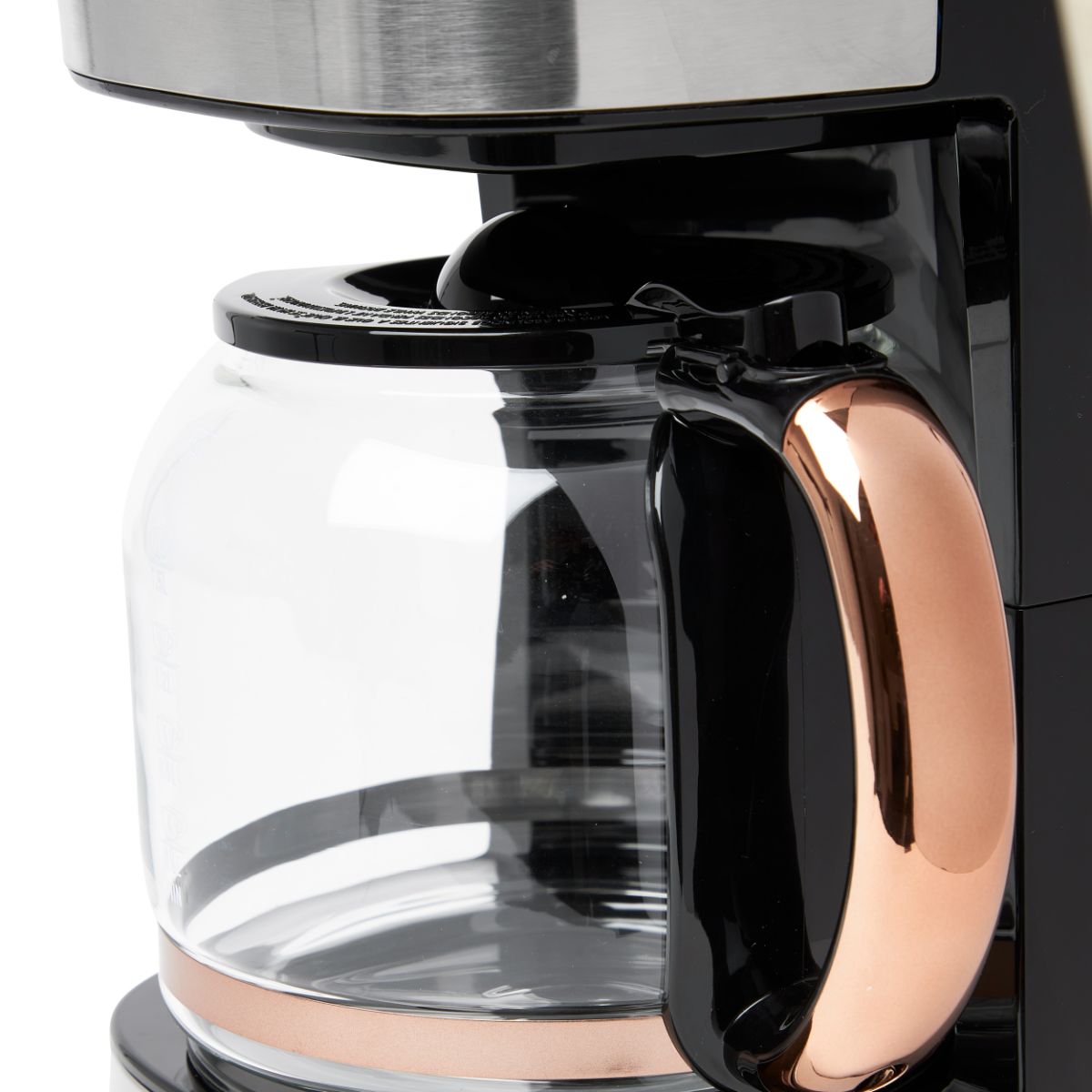 Haden 12-Cup Programmable Coffee Maker - Steel & Copper