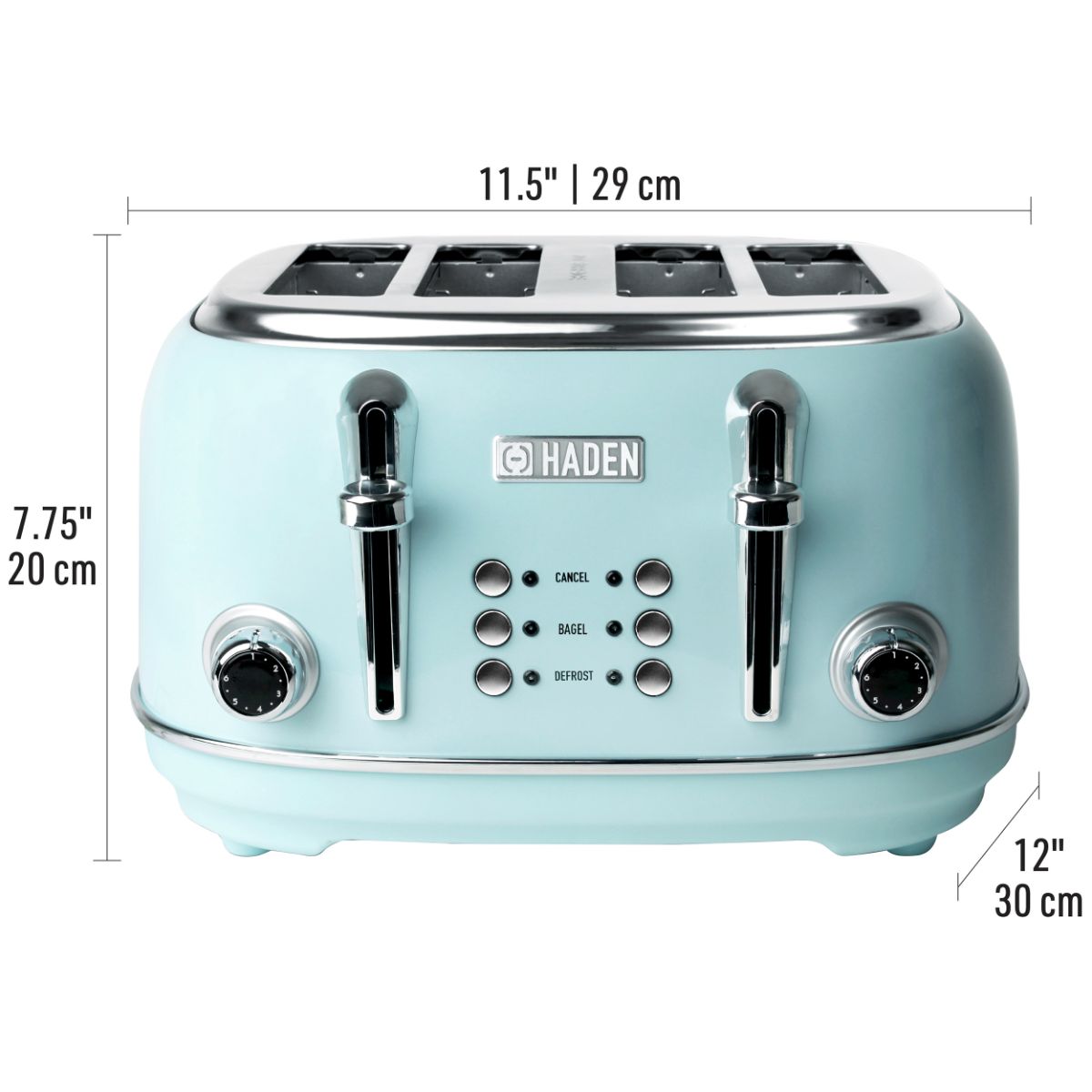 Haden Heritage 4-Slice Toaster - Turquoise Blue - EF