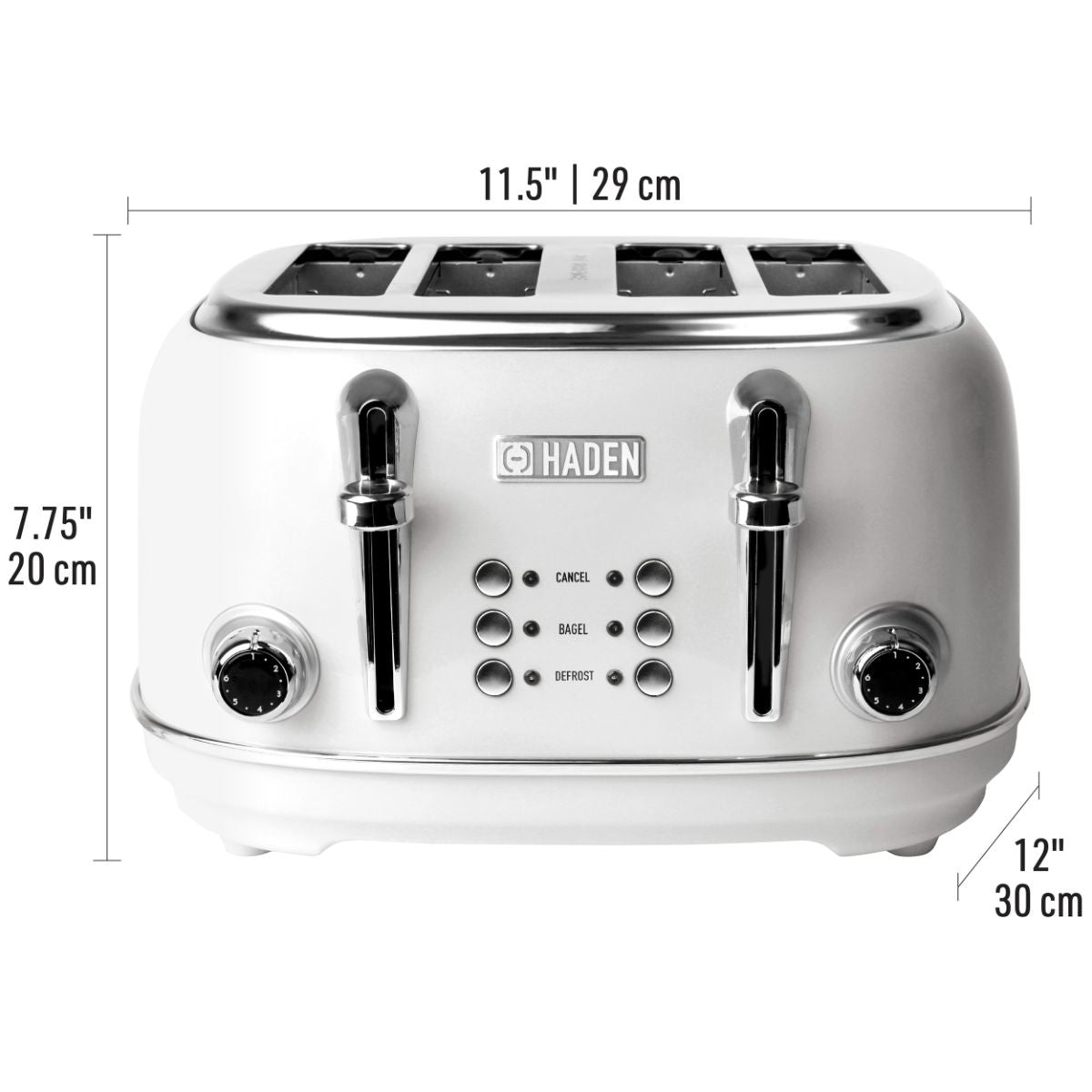 Haden Heritage 4-Slice Toaster - Ivory White - EF