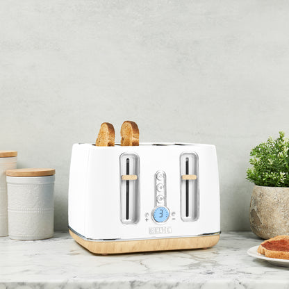 Haden Dorchester 4-Slice Toaster - Matte White 
