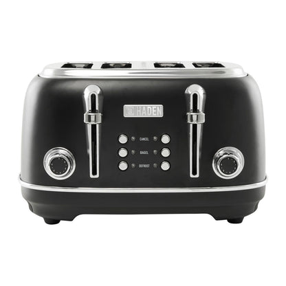 Haden Heritage 4-Slice Toaster - Black & Chrome - EF