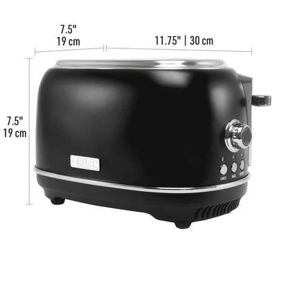 Haden Heritage 2-Slice Toaster - Black & Chrome - EF