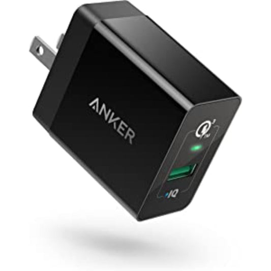 Anker PowerPort+ with Quick Charger 1 Port USB-A Black - EF