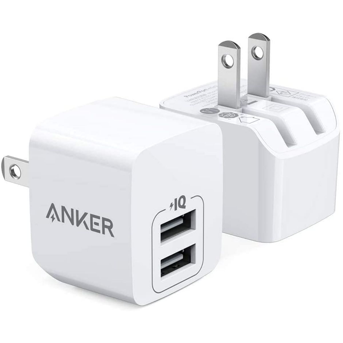 Anker PowerPort Mini Dual Port Wall Charger USB-A - WHT - EN