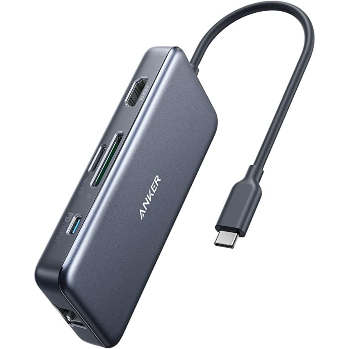 Anker 7-in-1 Multimedia Hub USB-C Adapter - Silver - EF