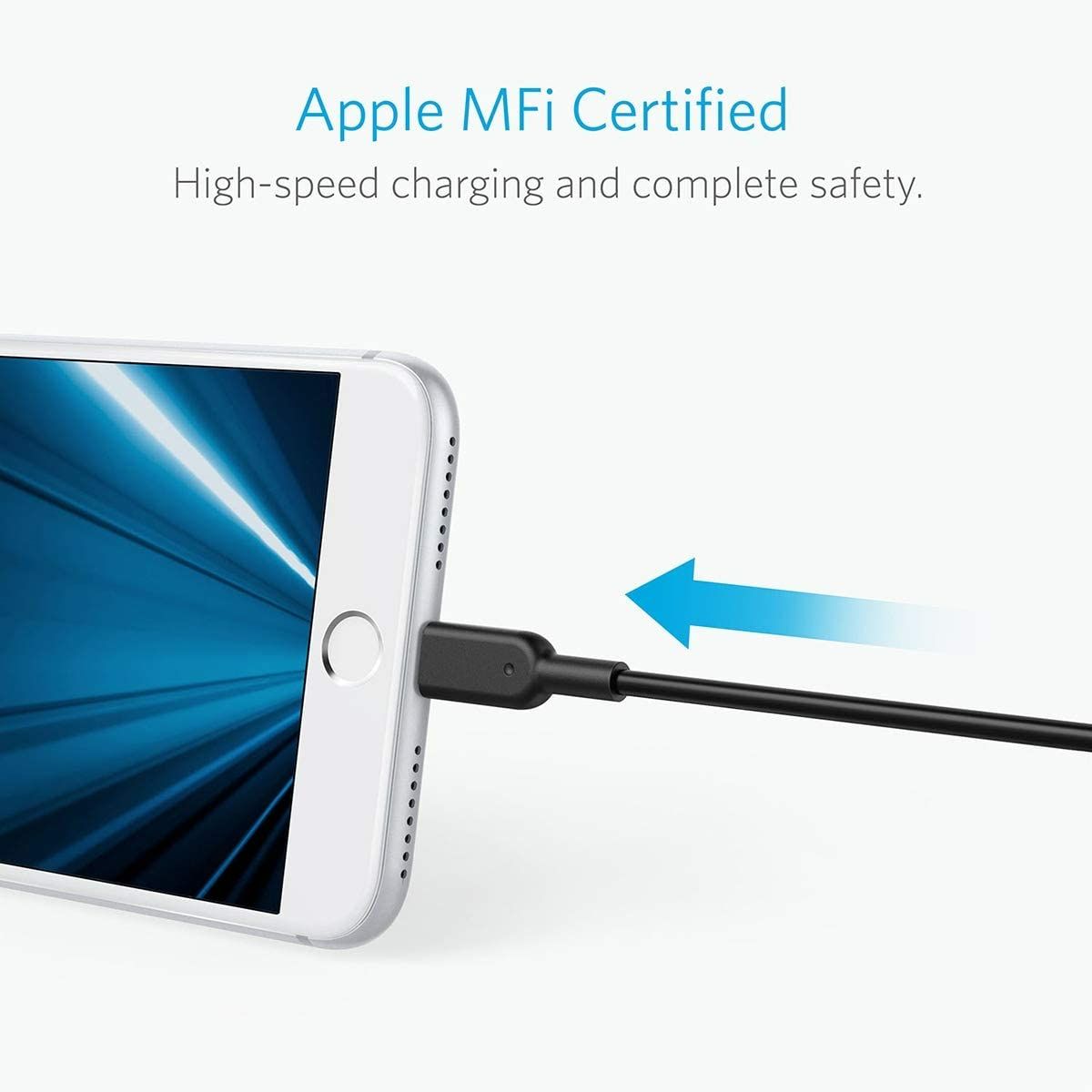 Anker PowerLine II USB-A Cable with Lightning Connector 10ft