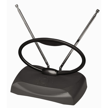 RCA UHF/VHF Adjustable 48-km (30-mile) Rabbit Ear Indoor 1080p HDTV Antenna - Black