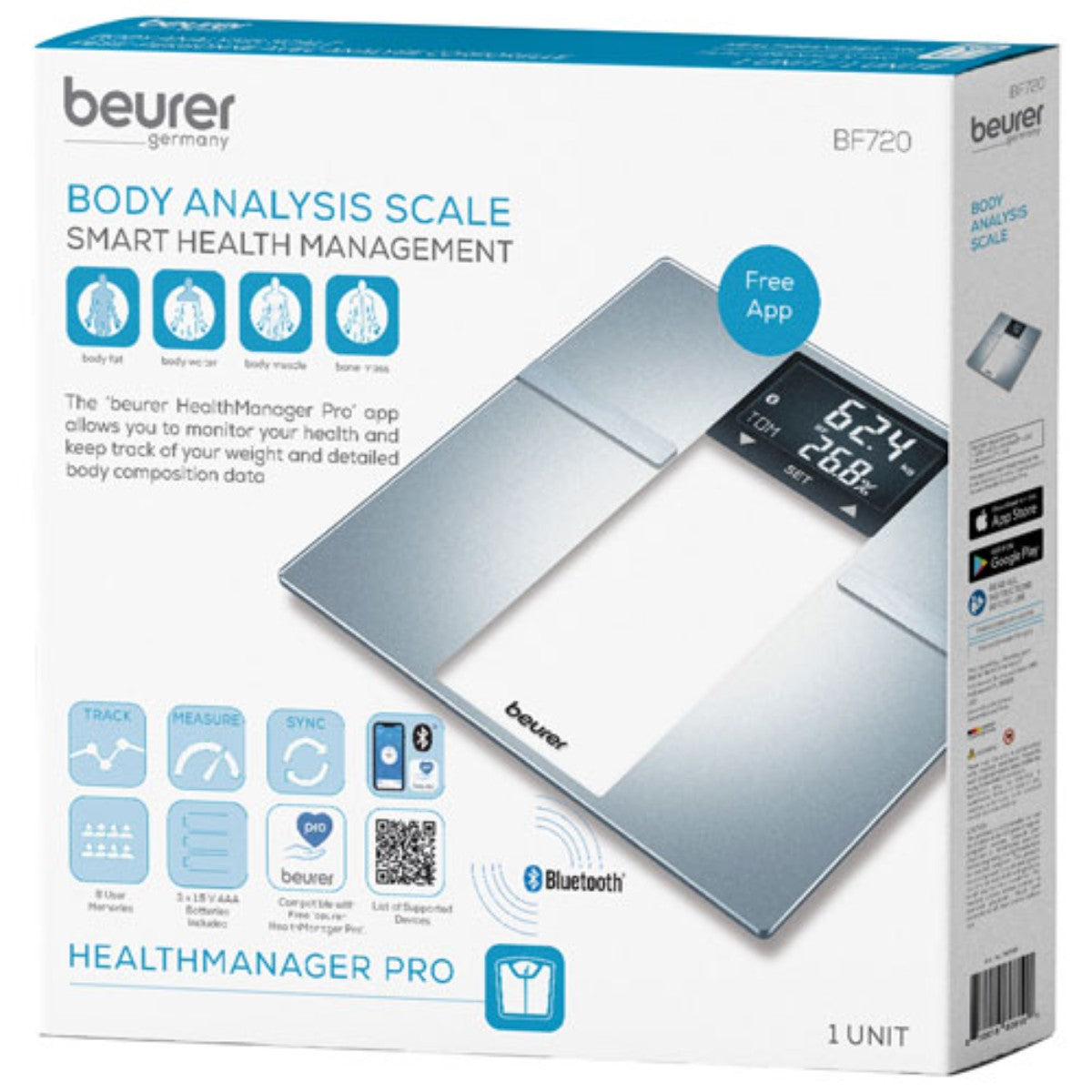 Beurer Bluetooth Smart Glass Body Analysis Scale