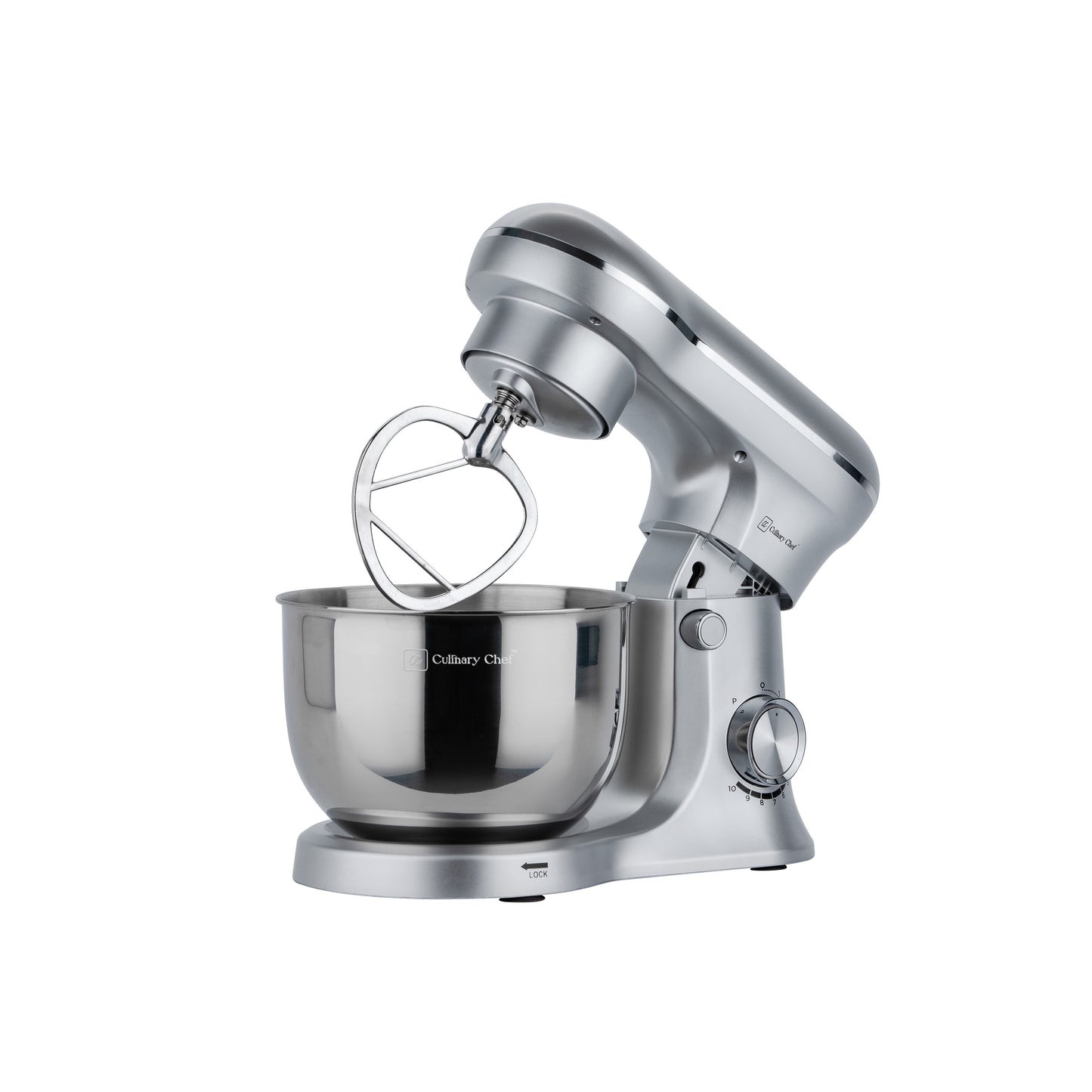 Culinary Chef 4.5-litre 8-Speed Stand Mixer - Silver