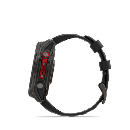 Garmin Fēnix® 8 Pro - 51 mm, MicroLED - 
Sapphire, Carbon Gray DLC Titanium with Black/Pebble Gray Silicone Band