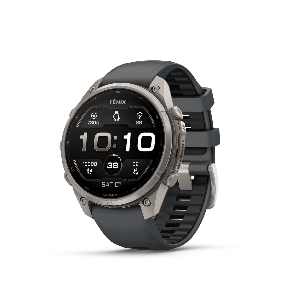Garmin Fenix 9  Pro - 47 mm - Titanium with Graphite/Black Silicone Band