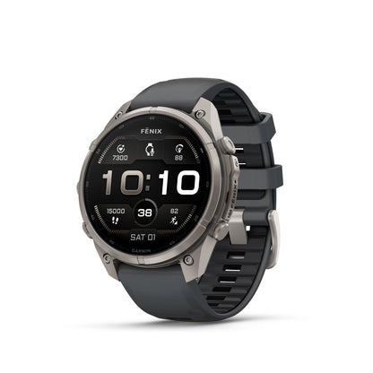 Garmin Fenix 9  Pro - 47 mm - Titanium with Graphite/Black Silicone Band