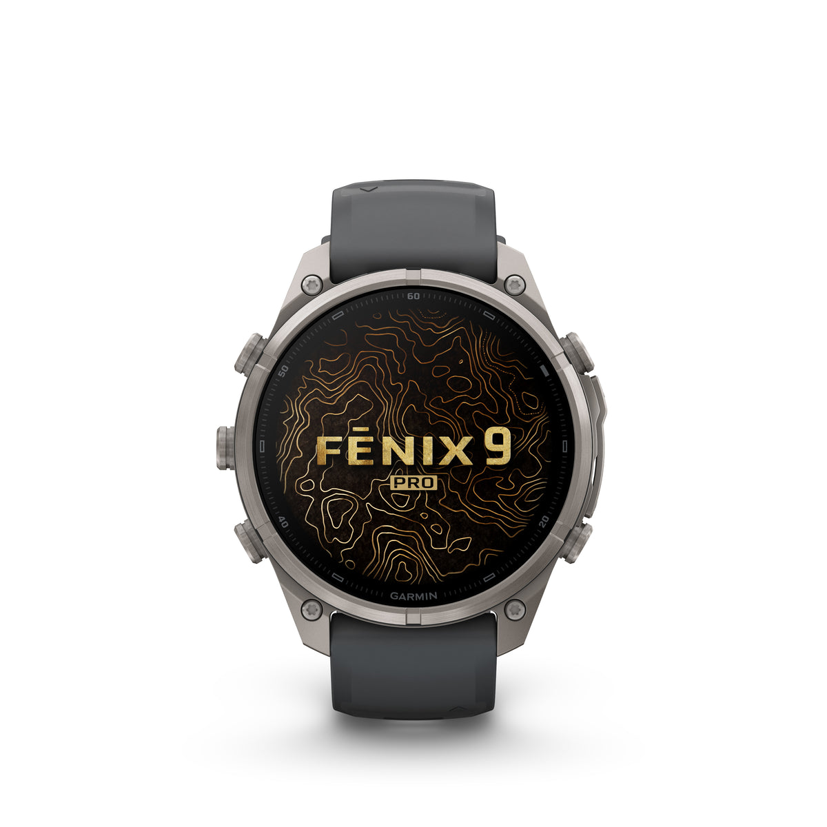 Garmin Fenix 9  Pro - 47 mm - Titanium with Graphite/Black Silicone Band
