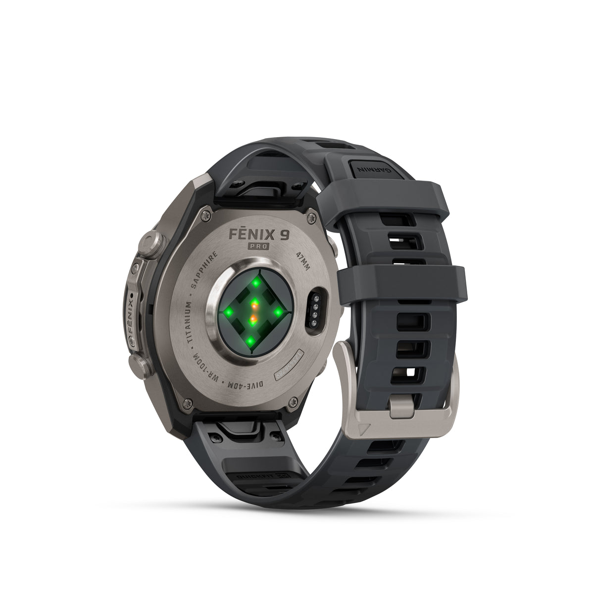 Garmin Fenix 9  Pro - 47 mm - Titanium with Graphite/Black Silicone Band