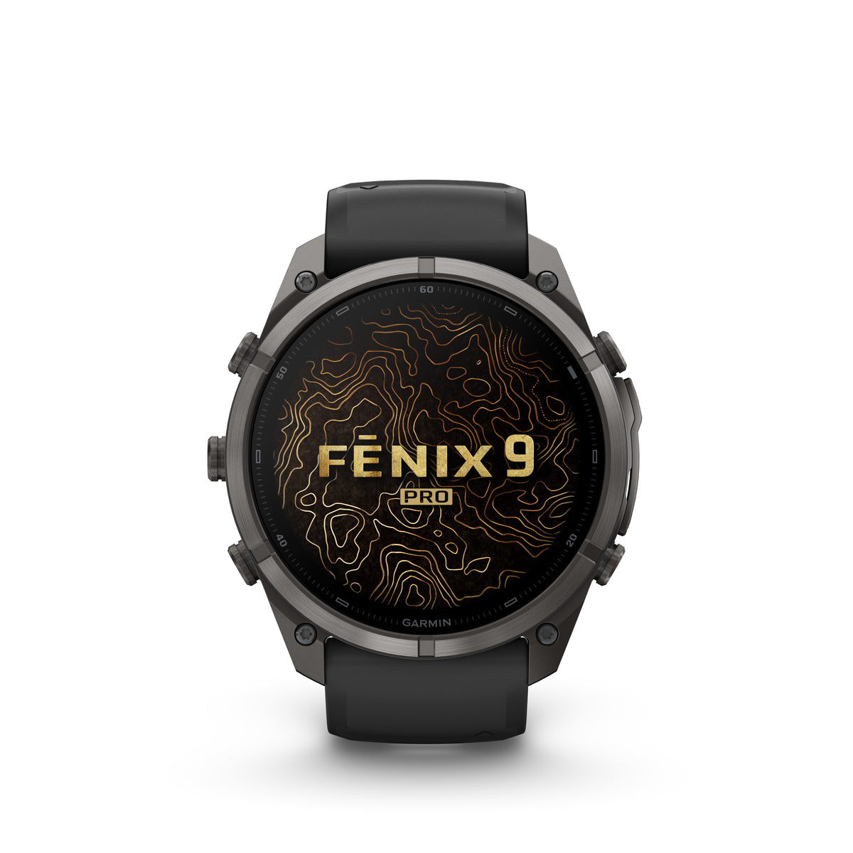 Garmin Fenix 9  Pro - 51 mm - Carbon Gray DLC Titanium with Black/Pebble Gray Silicone Band