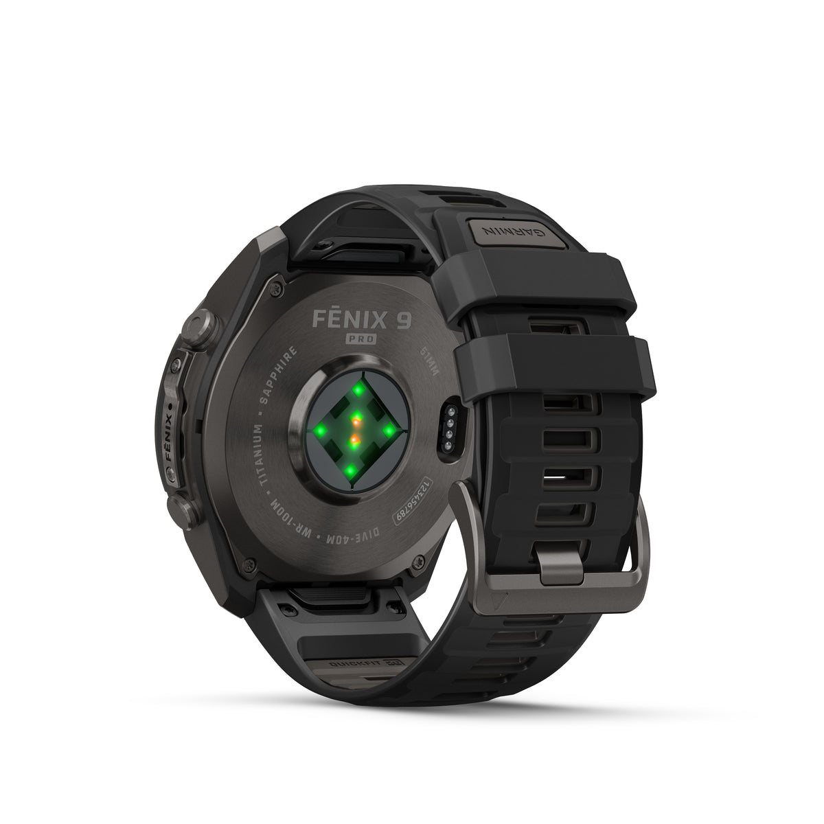 Garmin Fenix 9  Pro - 51 mm - Carbon Gray DLC Titanium with Black/Pebble Gray Silicone Band