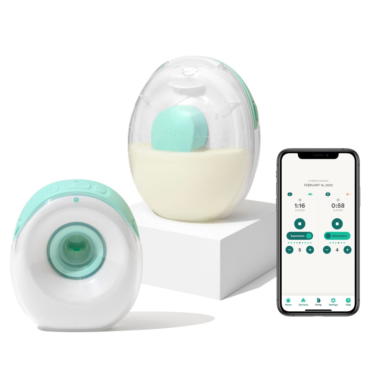 Willow Go Wearable Cord-Free Double Electric Breast Pump