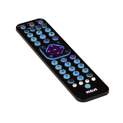 RCA 6-Device Rechargeable Ultra-Thin Streaming Universal Remote Control - Black