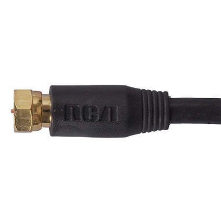 RCA RG6 Coaxial Cable with Connector - 1.8-meter (6-ft) - Black