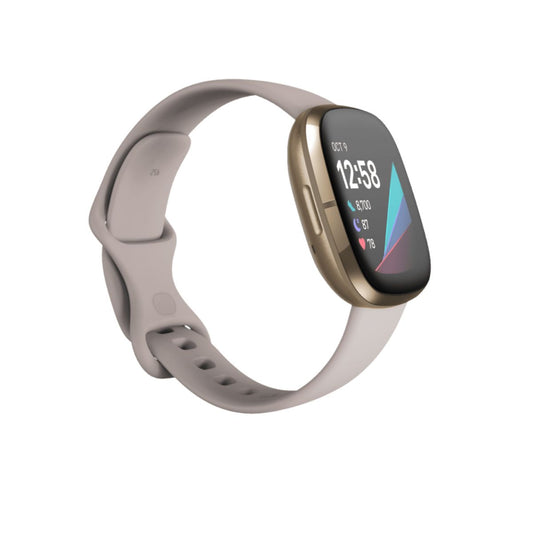 Fitbit Sense Soft Gold Stainless Steel with Lunar White Band