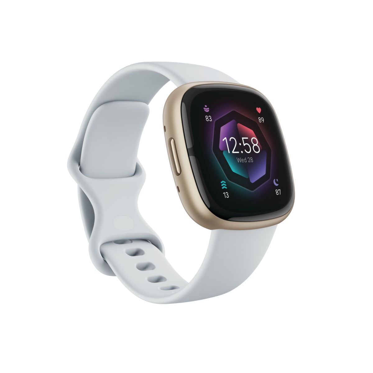 Fitbit Sense 2 Pale Gold with Blue Mist Band