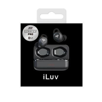 iLuv FitActive Pro Sports Wireless Earbuds - Black