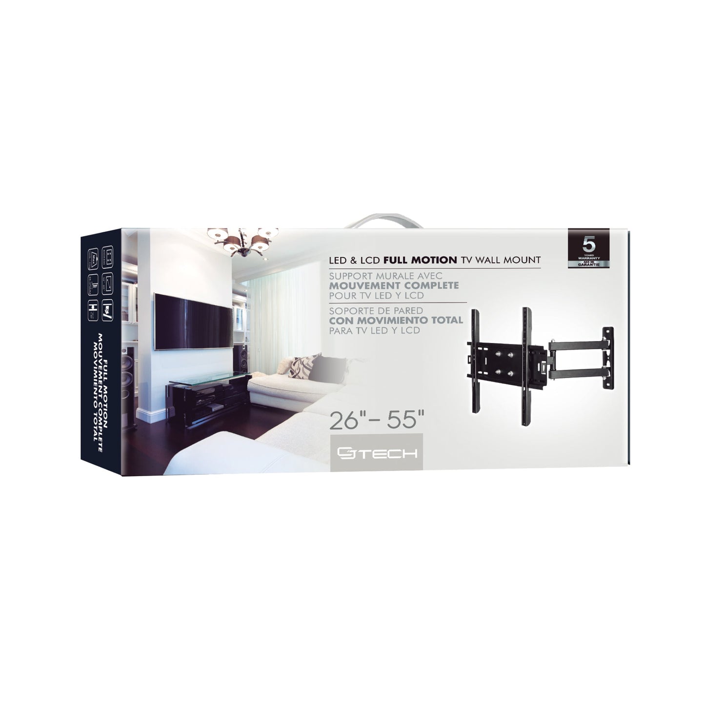 CJ Tech 26-in - 55-in Full Motion TV Wall Mount with 400 x 400-mm Vesa Pattern