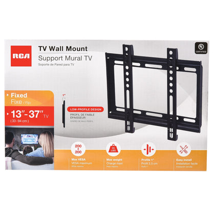 RCA Fixed TV Wall Mount 13-in to 37-in - Black