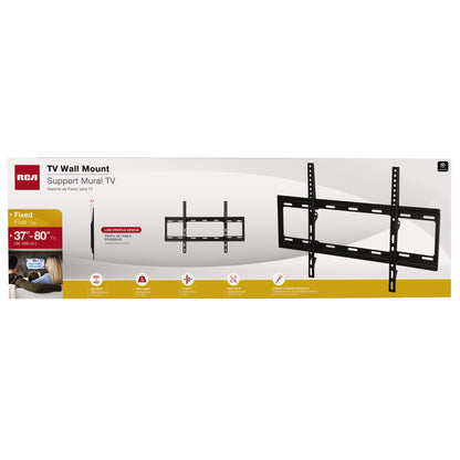 RCA Fixed TV Wall Mount 37-in to 80-in - Black