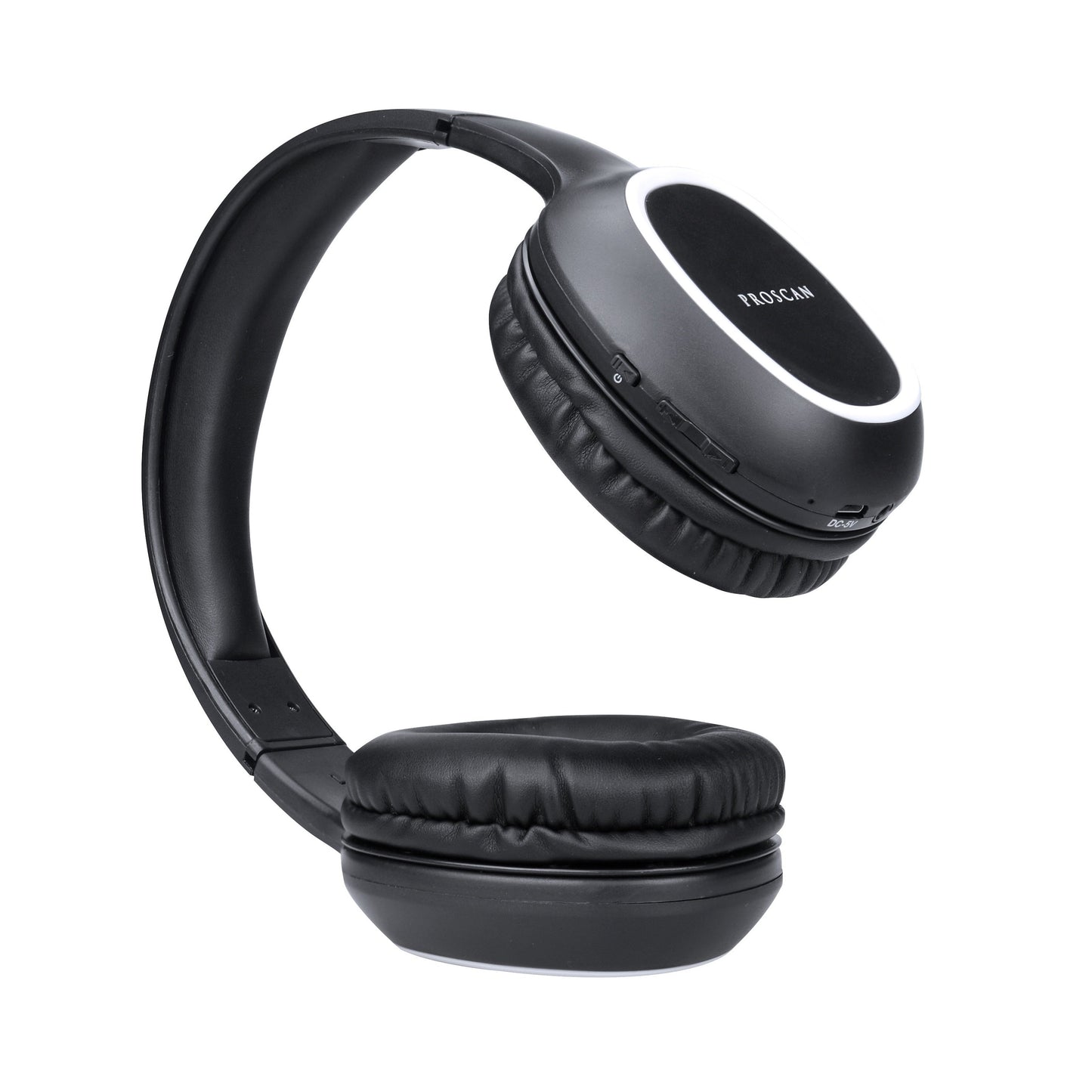 Proscan Full-Sized Bluetooth Stereo Headphones with Microphone - Black