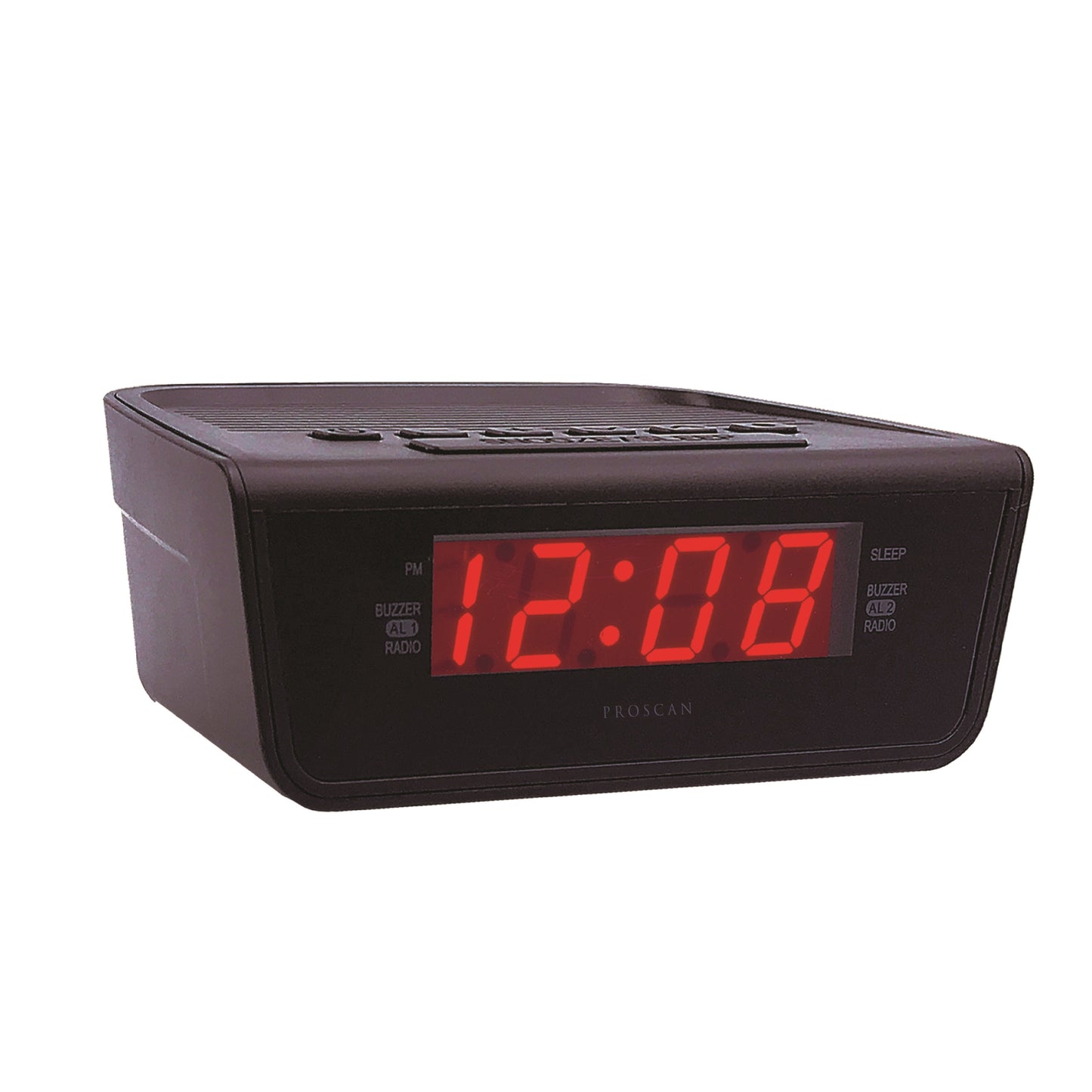 Proscan Alarm Clock with AM/FM Radio - Black