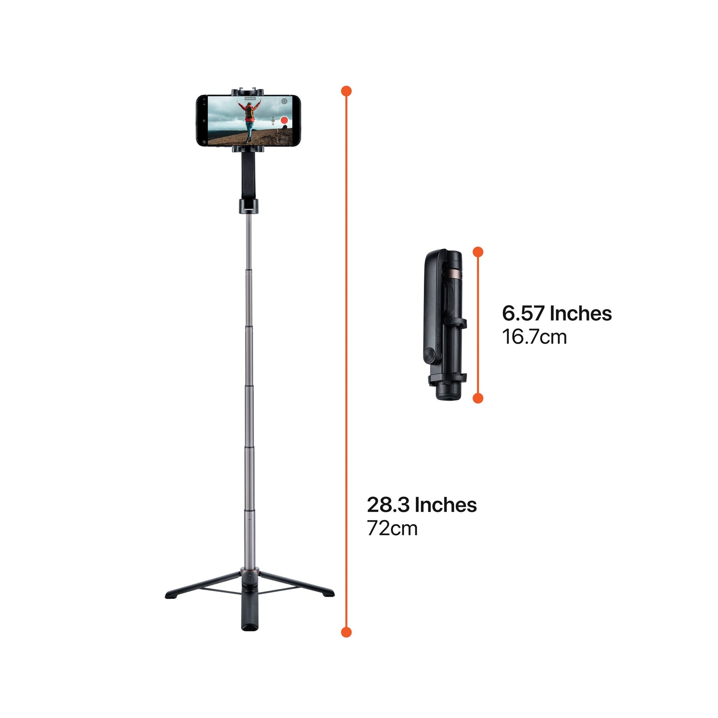 ShiftCam TravelPod Selfie Mobile Tripod and Selfie Stick - Black