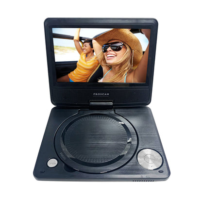 Proscan 7-in Swivel Screen Portable DVD & Media Player - Black