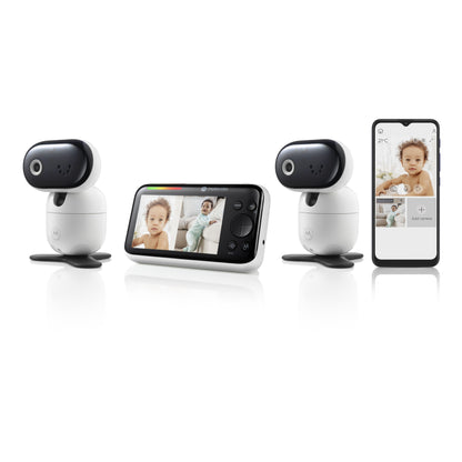 Motorola PIP1510 Connect Wi-Fi Video Motorized Smart Baby Monitor - 2 Camera Set - White